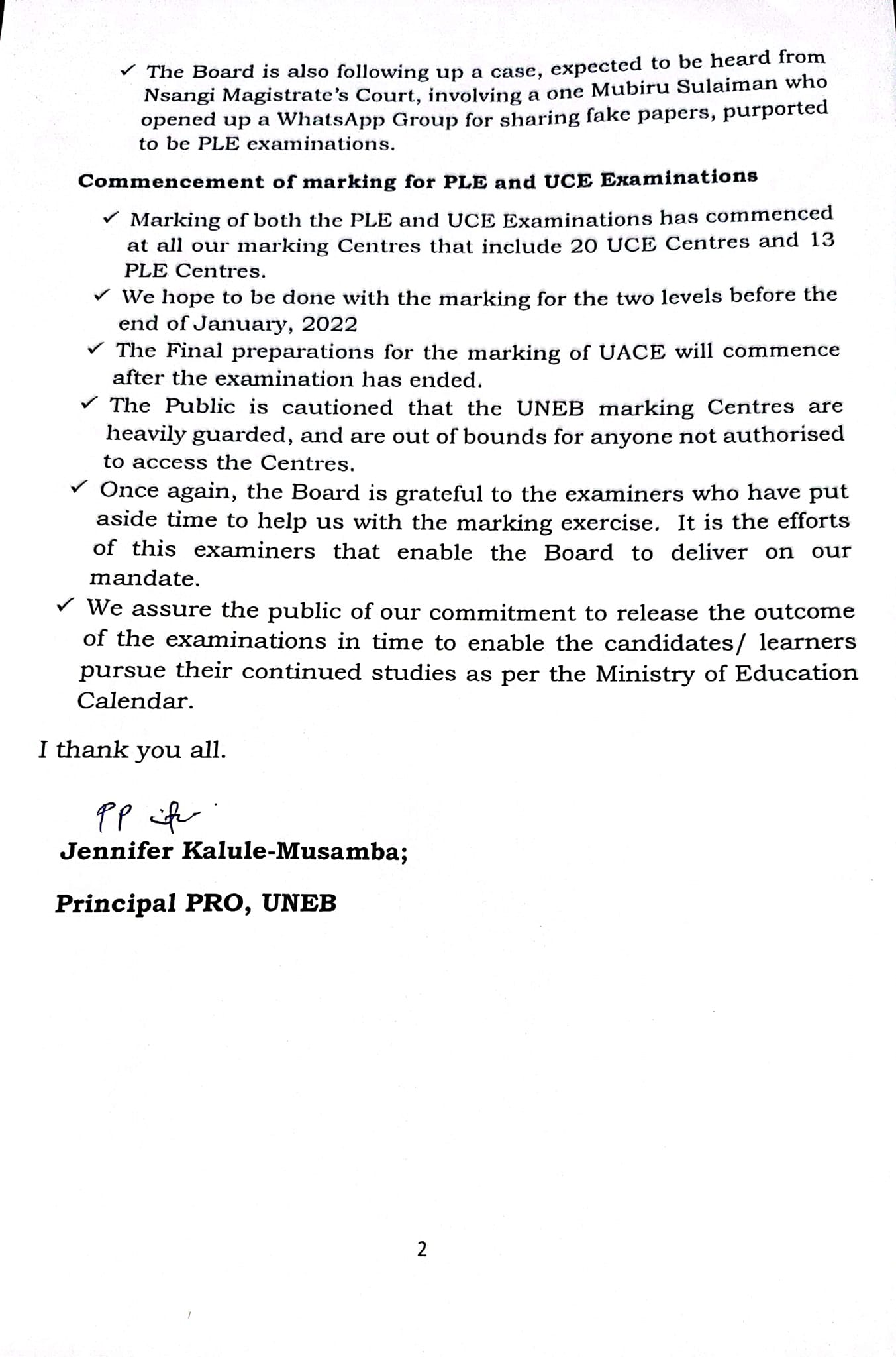 UNEB Starts Marking Both [PLE and UCE] Exam Papers 2024/2025